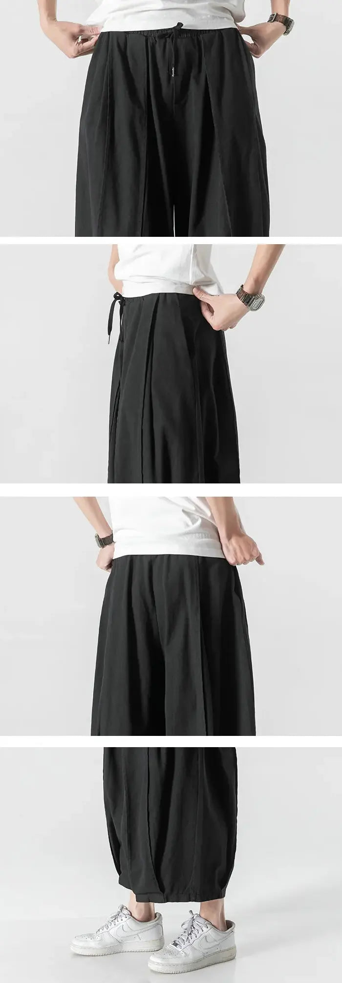 details of the Short hakama pants "Kamoga"