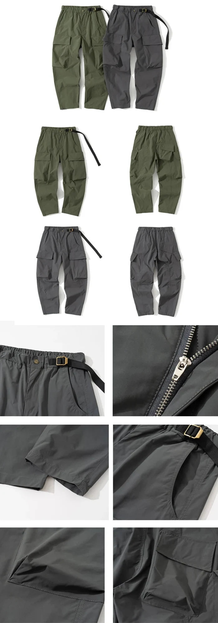 details of the Streetwear cargo pants "Midori"