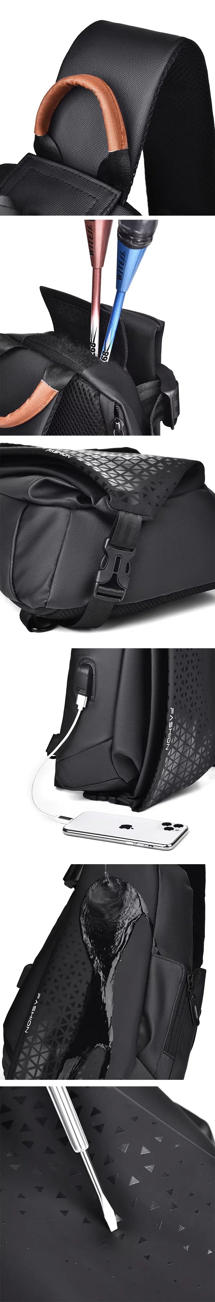 details of the Streetwear cross body bag "Kumano"