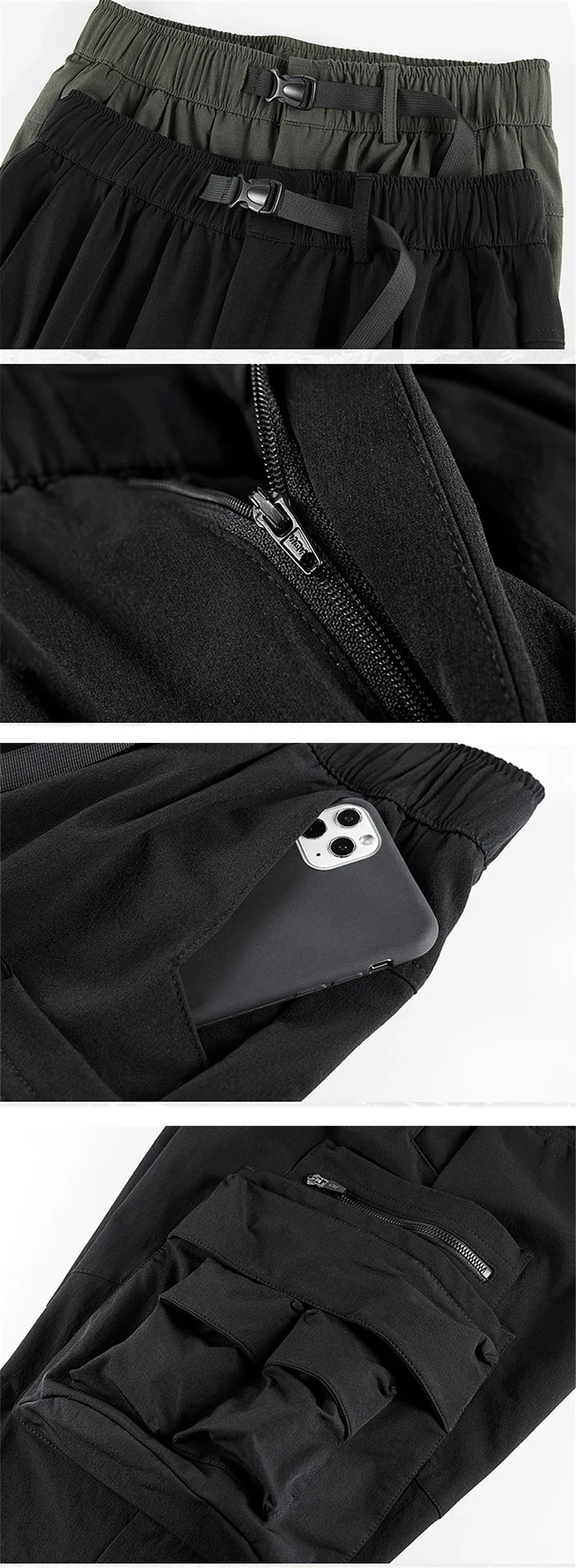 details of the Tech wear pants "Abiko"