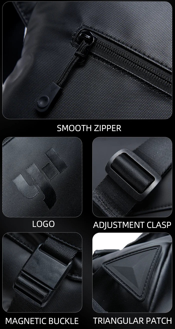 parts of the Techwear Messenger Bag "Kekai"