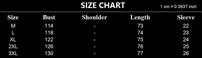 Techwear T-shirt "Yasugi" size guide