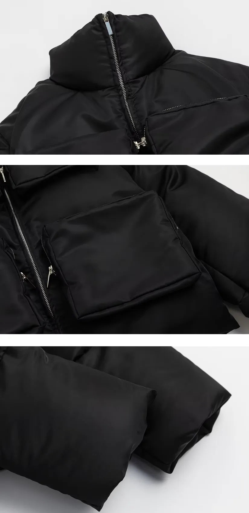 details of the Techwear puffer jacket "Nazawa"