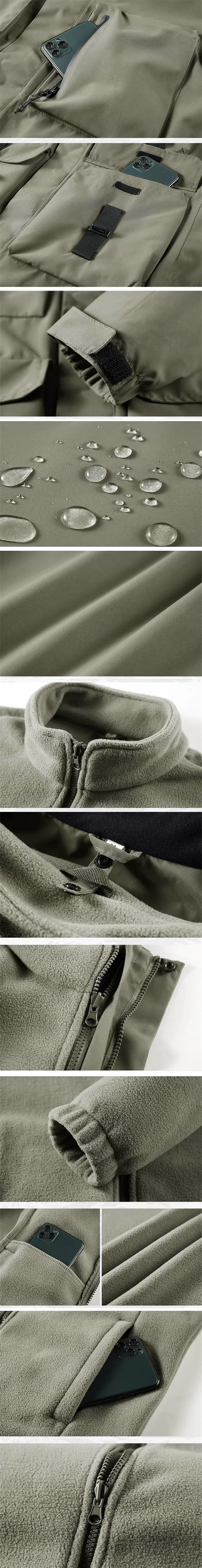 details of the Techwear waterproof jacket "Yumo"