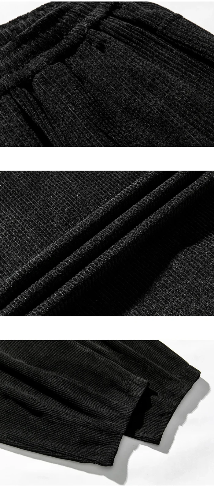 details of the Velvet harem pants "Fushima" black