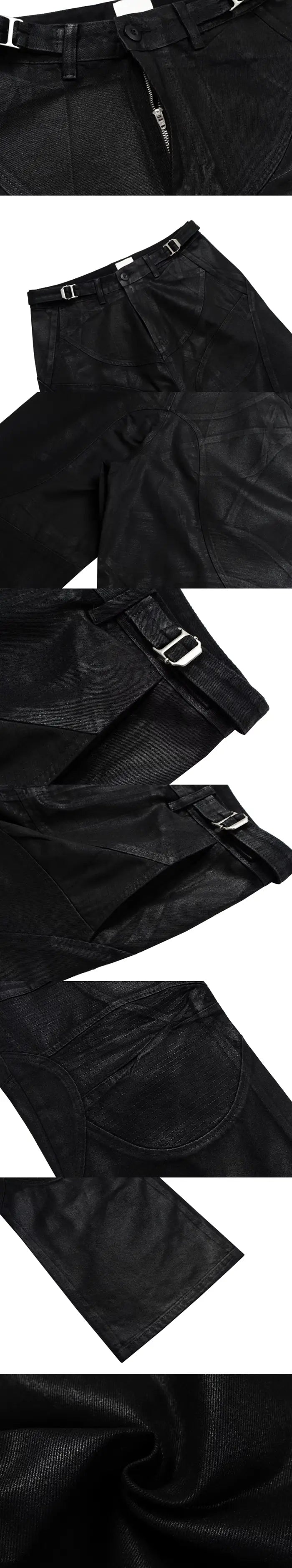 details of the Wax coated pants "Itoshima"