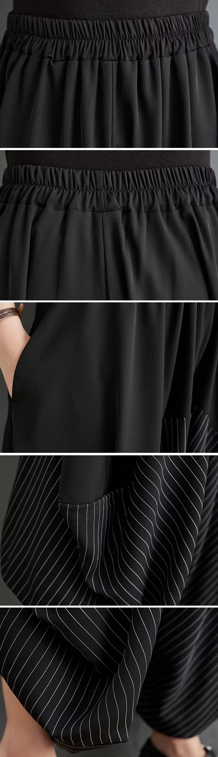 details of the Wide leg dress pants for women "Yakusa"