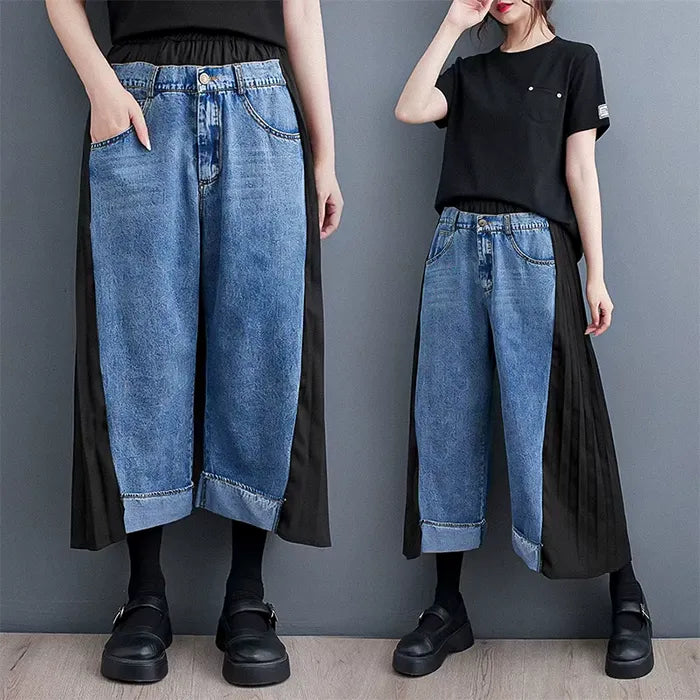 Wide leg jeans women "Hagaya"