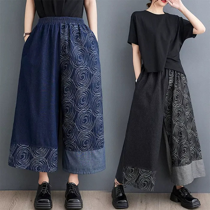 Wide leg women's pants "Kikuchi"