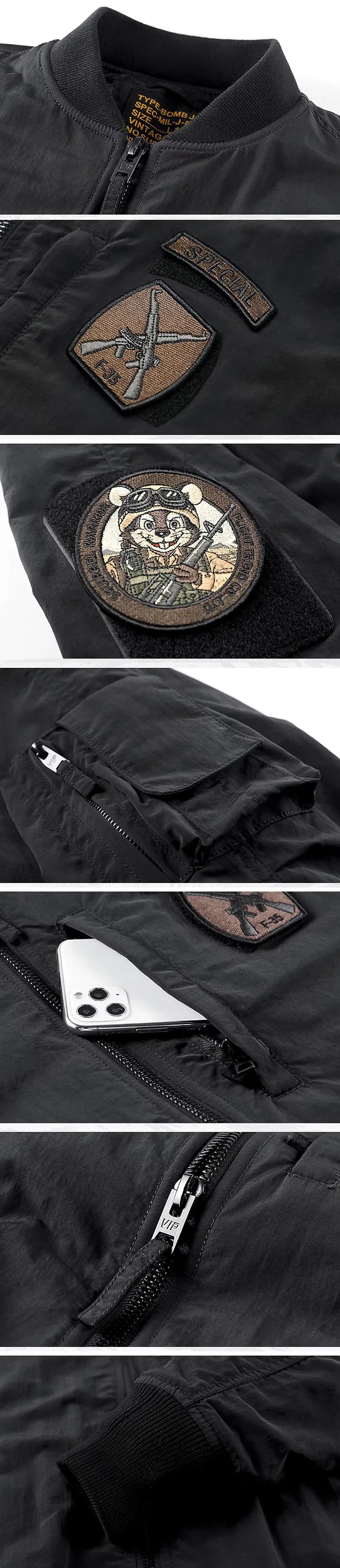 parts of the Winter bomber jacket men's "Shonji"