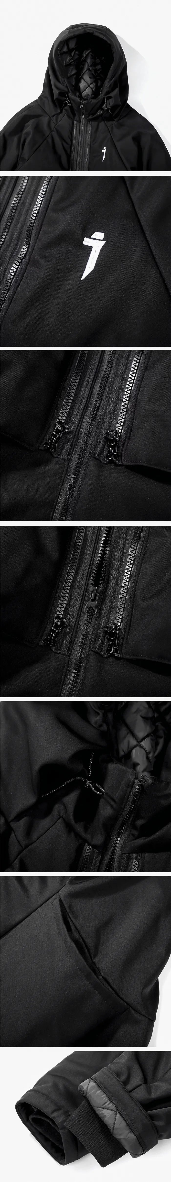 details of the Winter jacket techwear "Hokuto"