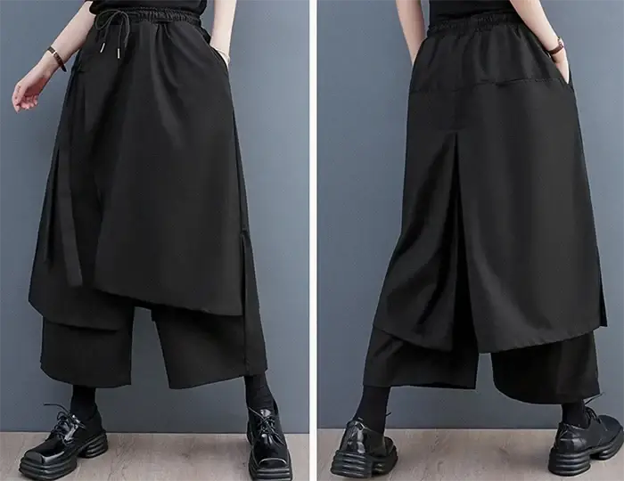 Women's hakama pants "Katori" front and back