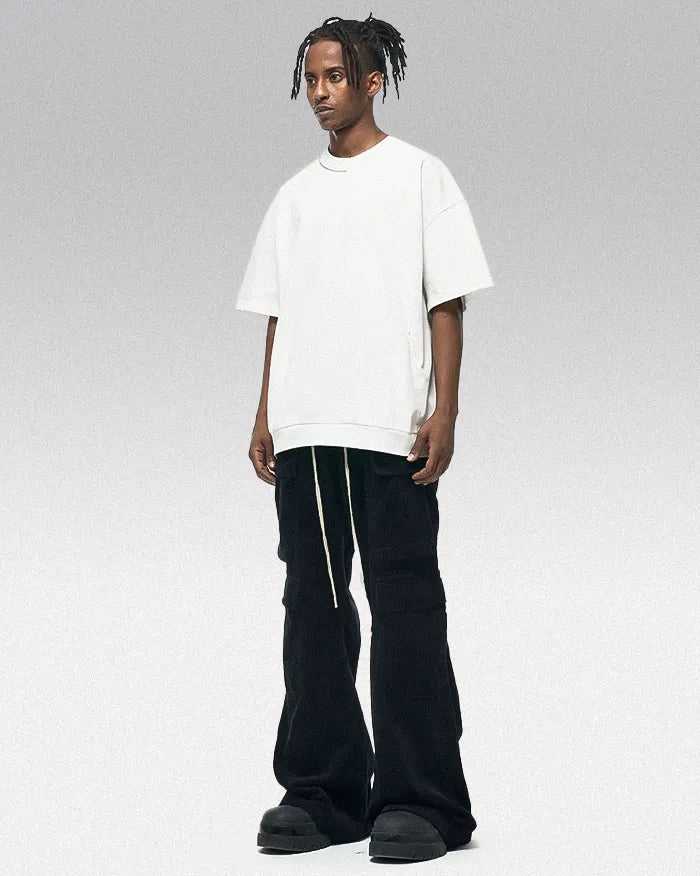 black man wearing Y2k Corduroy pants "Odawara"