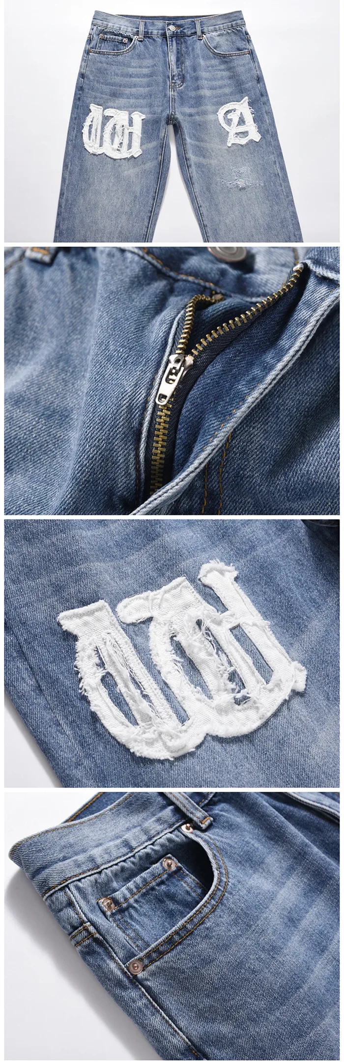 more details of the Y2k men's jeans "Shiso"