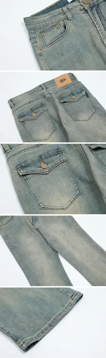 details of the Y2k skinny jeans "Takaha"