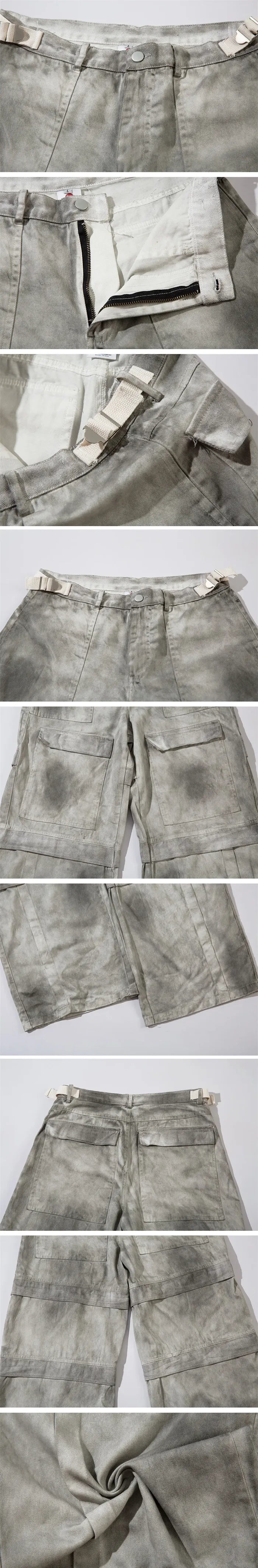 details of the Y2k wide leg jeans "Shimo"