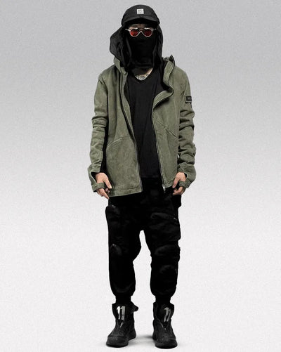 Asymmetrical military jacket ’Ikusei’ - TECHWEAR STORM™