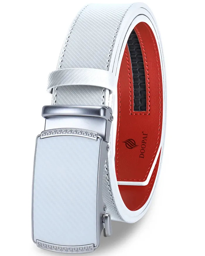 Automatic men’s belt ’Yasebo’ - White / 125cm