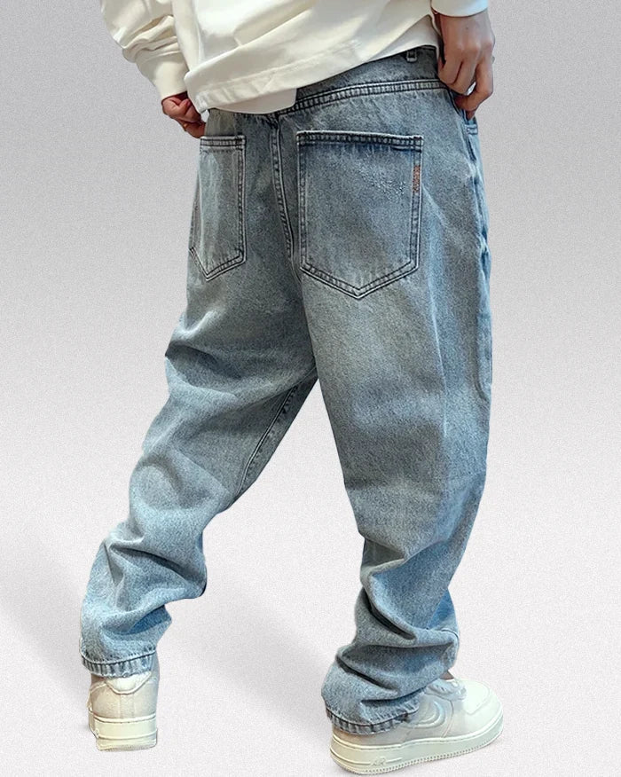 Baggy blue jeans men’s ’Miyoshi’ - TECHWEAR STORM™