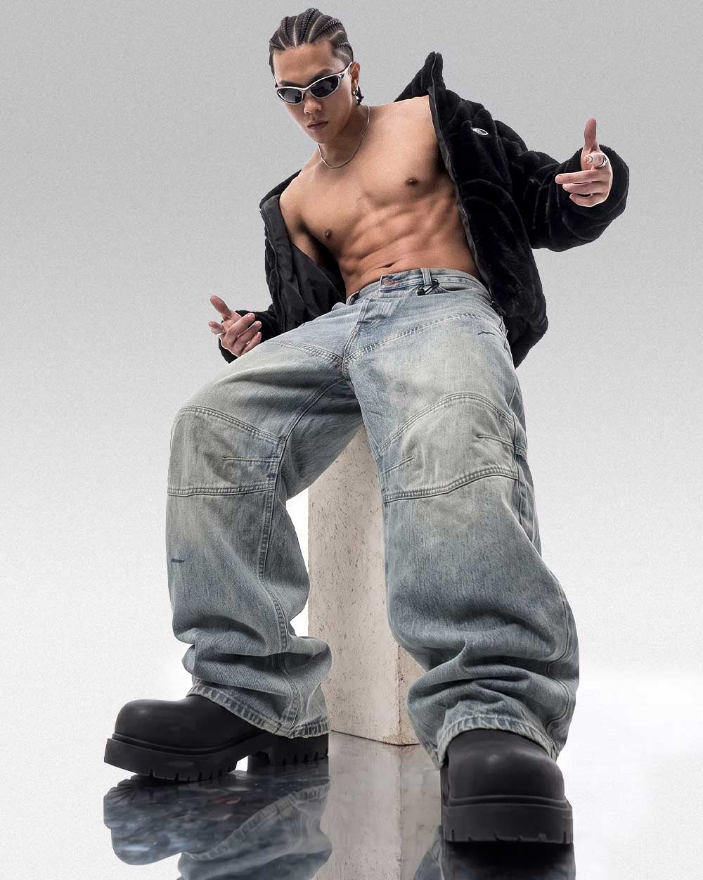 Baggy jeans men ’Tomoko’ - M