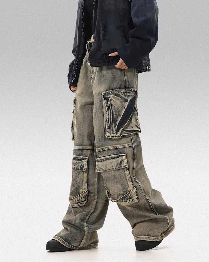 Baggy jeans men y2k ’Chinaka’ - TECHWEAR STORM™