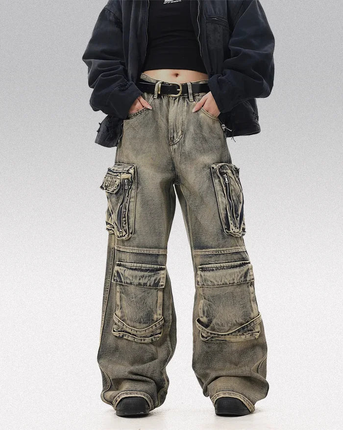 Baggy jeans men y2k ’Chinaka’ - TECHWEAR STORM™