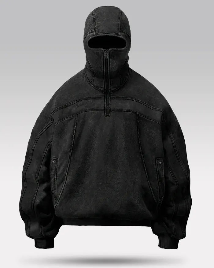 Balaclava Hoodie ’Chizuru’ - Black / S