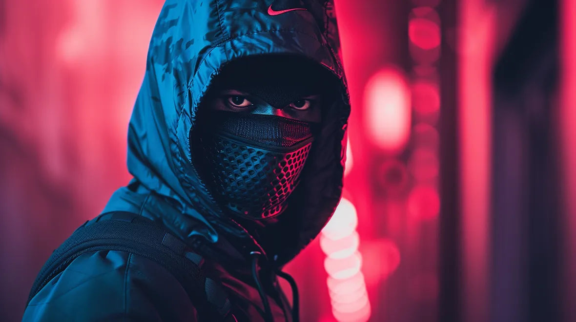 black man wearing a balaclava