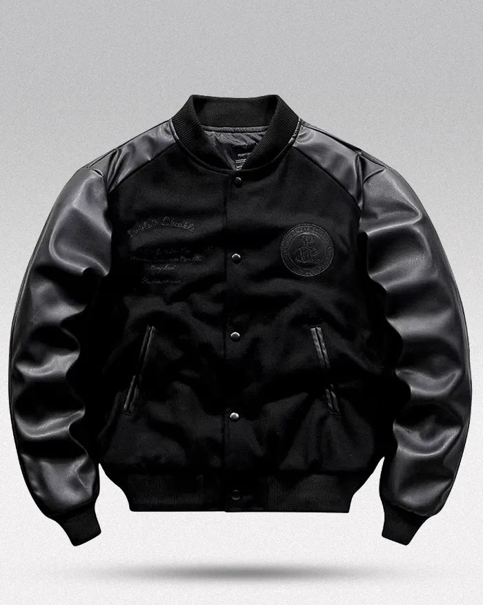 Black Baseball Jacket ’Yanoji’ - TECHWEAR STORM™