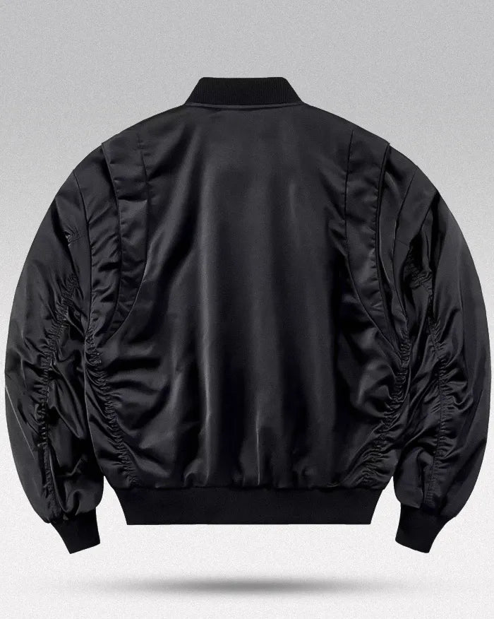 Black bomber jacket streetwear ’Haoki’ - TECHWEAR STORM™