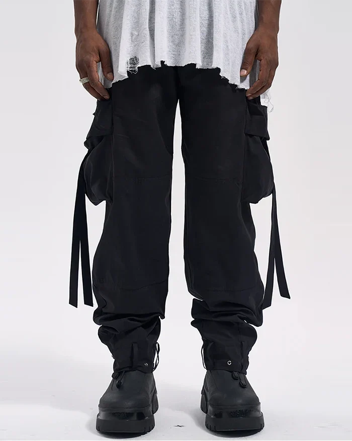 Black cargo pants ’Annaka’ - TECHWEAR STORM™