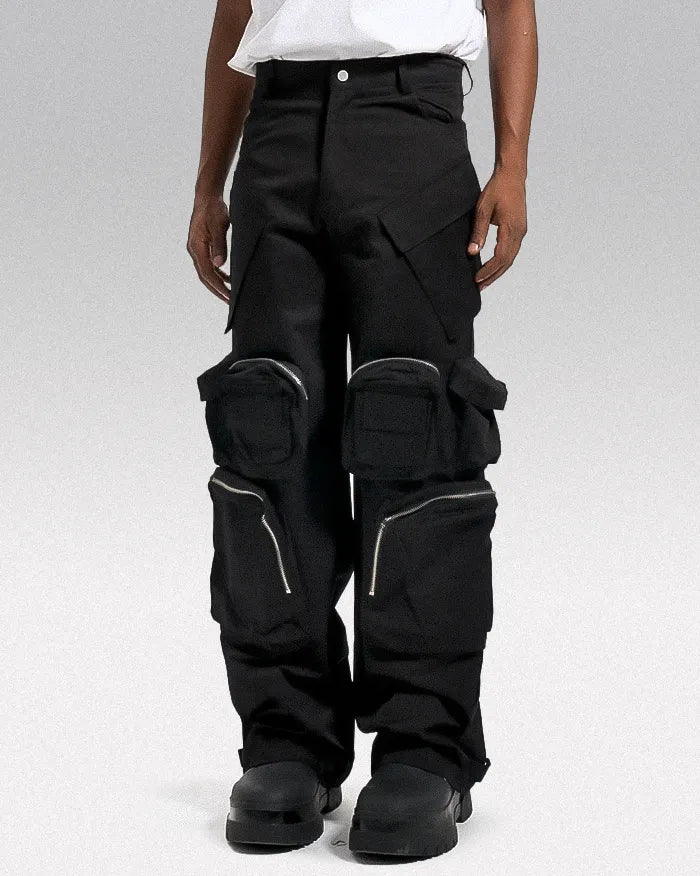 Black cargo pants y2k ’Kamago’ - TECHWEAR STORM™