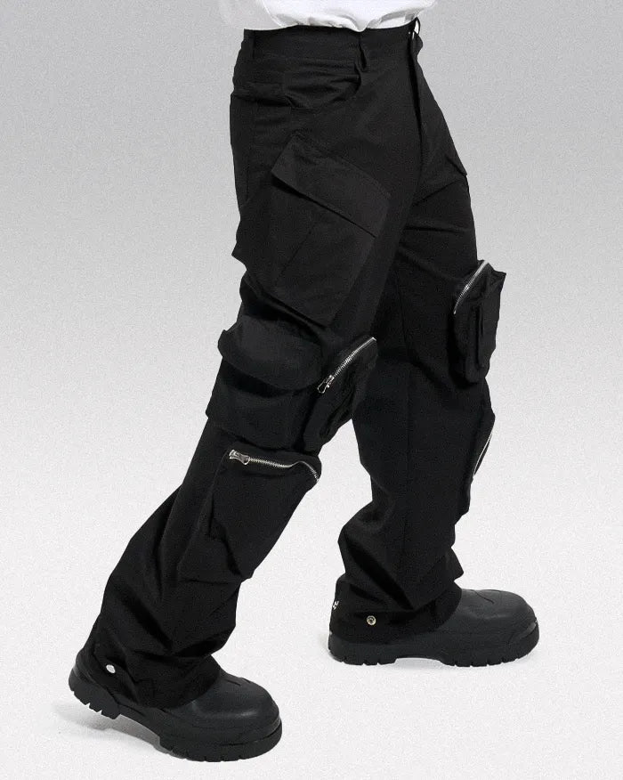 Black cargo pants y2k ’Kamago’ - TECHWEAR STORM™