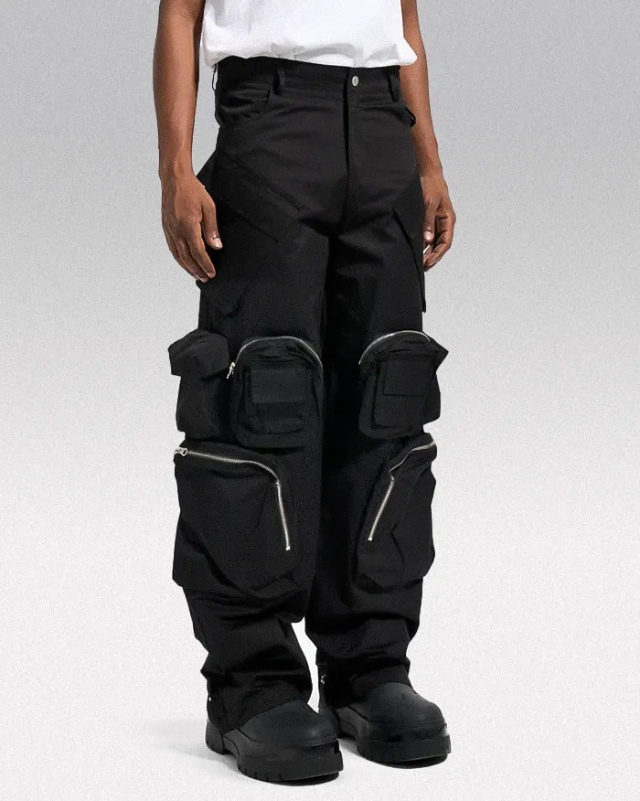 Black cargo pants y2k ’Kamago’ - TECHWEAR STORM™