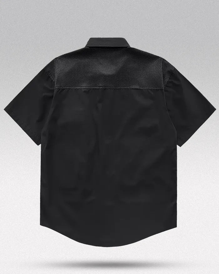 Black cargo shirt men’s ’Kazama’ - TECHWEAR STORM™