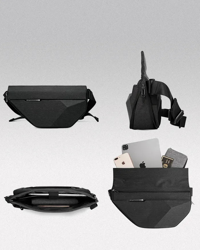 Black fanny pack crossbody ’Kochi’ - TECHWEAR STORM™