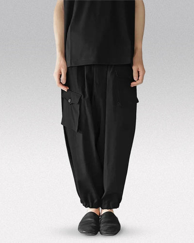 Black harem pants ’Aizuwa’ - TECHWEAR STORM™