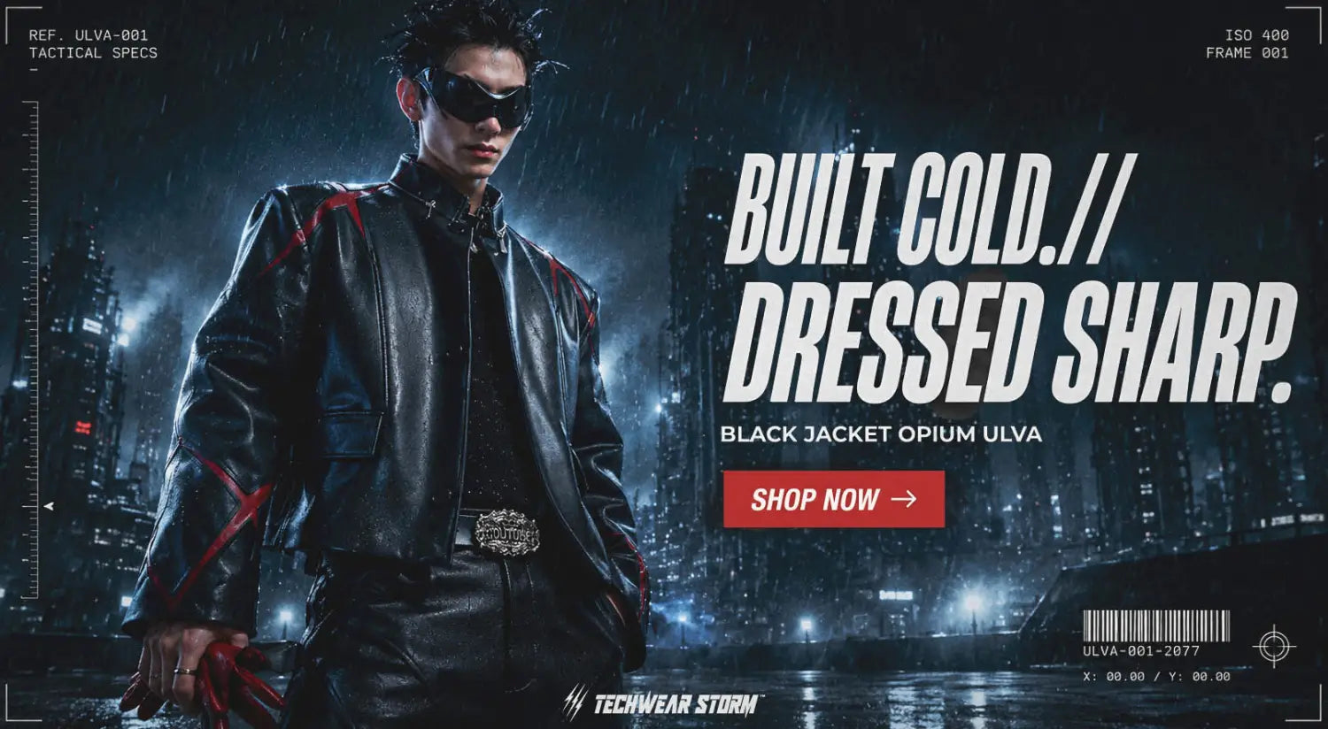 Black jacket opium "Ulva" promo banner