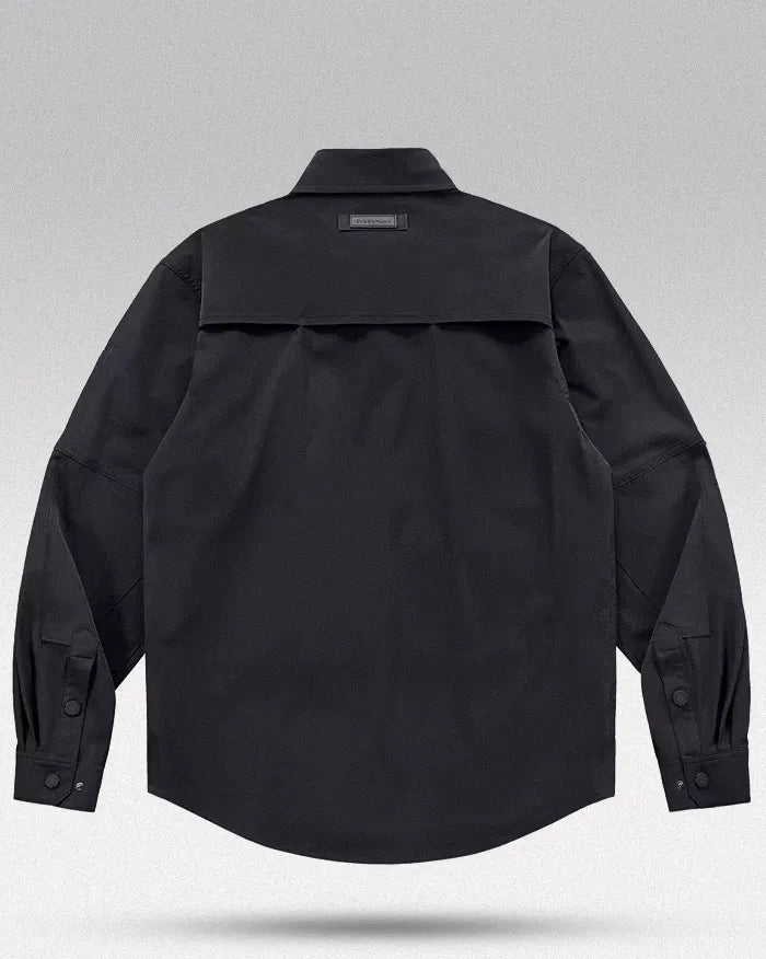 Black long sleeve tactical shirt ’Mukoto’ - TECHWEAR STORM™