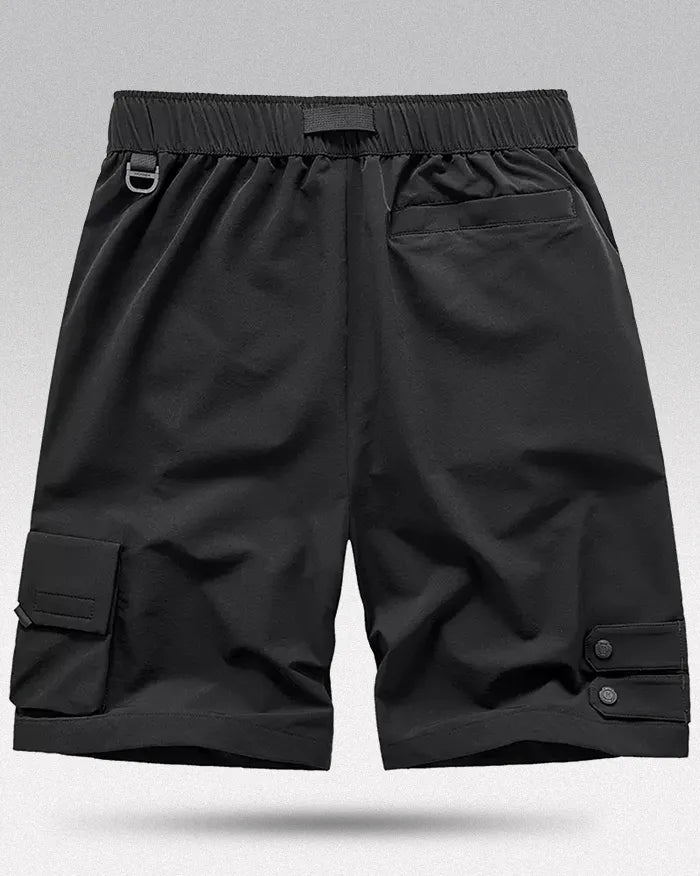 Black nylon cargo shorts ’Togane’ - TECHWEAR STORM™