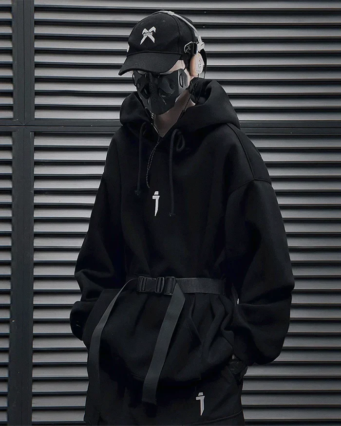 Black oversized hoodie ’Kasaki’ - TECHWEAR STORM™