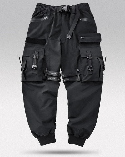 Black pants with straps ’Shunsui’ - TECHWEAR STORM™