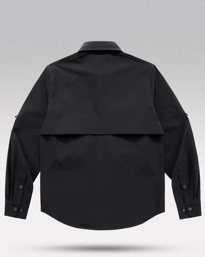 Black tactical long sleeve shirt ’Shimizu’ - TECHWEAR STORM™