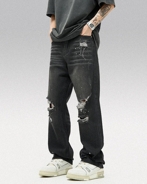 パンツ archive swagger sarrouel black jeans y2k Y2K Black Jeans Men | Techwear