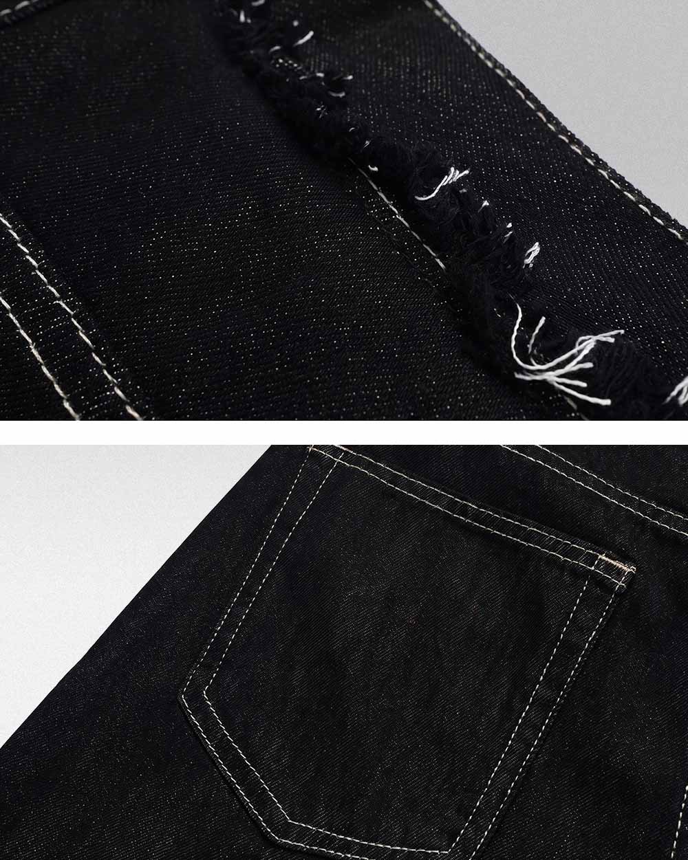 Black y2k jeans men ’Kusei’