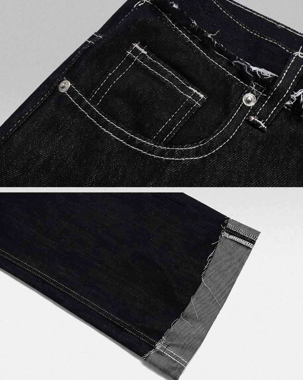 Black y2k jeans men ’Kusei’