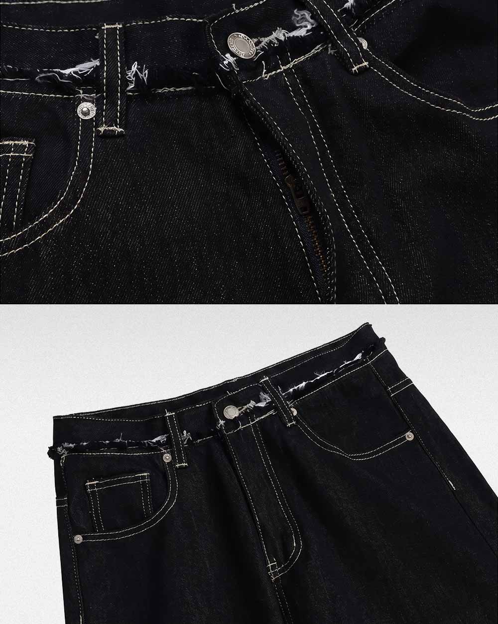 Black y2k jeans men ’Kusei’