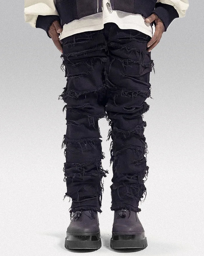 Black Y2k jeans ’Mito’ - TECHWEAR STORM™