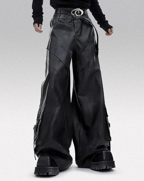パンツ 00s y2k wide slacks ACRARDIC変形ワイドスラックス ワイドパンツ Y2K 韓国系 グレー