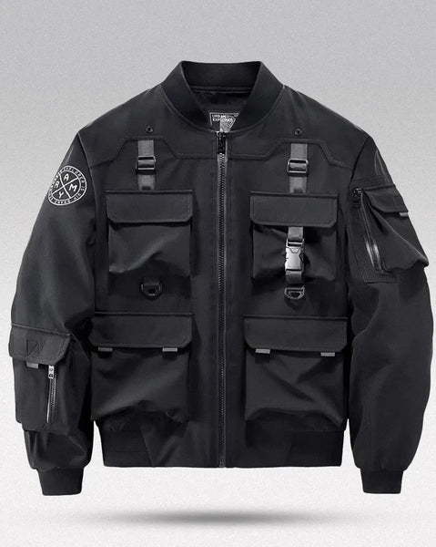 雪*風様 CHROME UTILITY BOMBER JACKET MA-1 L Bomber jacket tactical 